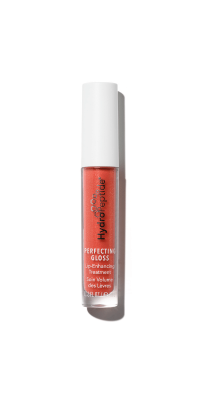 A sheer red lip gloss with the softest gold sparkle and with volumizing peptides. 